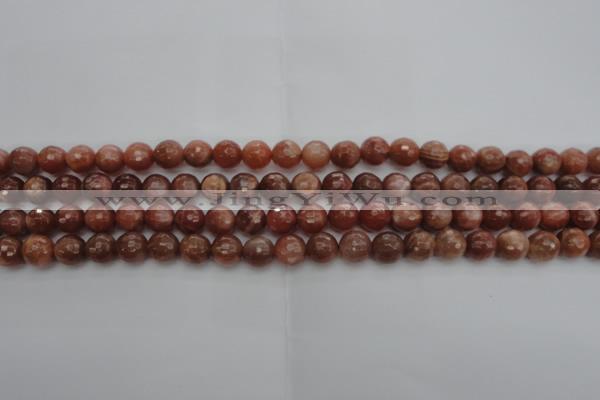 CMS1011 15.5 inches 6mm faceted round AA grade moonstone beads