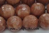 CMS1016 15.5 inches 14mm faceted round AA grade moonstone beads