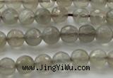 CMS1060 15.5 inches 6mm faceted round grey moonstone beads wholesale