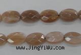 CMS107 15.5 inches 8*12mm faceted oval moonstone gemstone beads