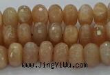 CMS1092 15.5 inches 6*10mm faceted rondelle moonstone beads