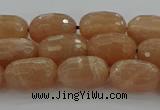 CMS1098 15.5 inches 8*12mm faceted rice moonstone gemstone beads
