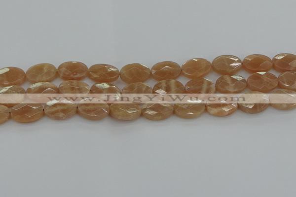 CMS1106 15.5 inches 12*16mm faceted oval moonstone gemstone beads