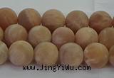 CMS1122 15.5 inches 8mm round matte moonstone gemstone beads