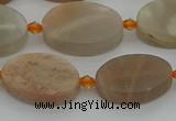 CMS1145 15.5 inches 15*20mm oval moonstone gemstone beads