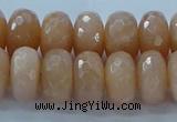 CMS1173 15.5 inches 7*12mm faceted rondelle moonstone beads