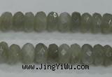 CMS128 15.5 inches 6*10mm faceted rondelle moonstone gemstone beads