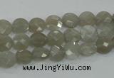 CMS129 15.5 inches 8mm faceted coin moonstone gemstone beads