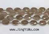 CMS1345 7.5 inches 13*18mm faceted oval moonstone beads