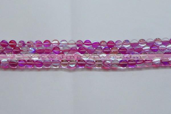 CMS1541 15.5 inches 6mm round synthetic moonstone beads wholesale