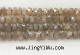 CMS1664 15.5 inches 6*10mm - 8*11mm faceted tyre moonstone beads