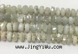 CMS1768 15.5 inches 6*10mm - 8*11mm faceted tyre moonstone beads