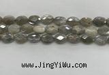 CMS1812 15.5 inches 10*14mm faceted oval AB-color moonstone beads
