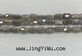 CMS1823 15.5 inches 8*12mm faceted rectangle AB-color moonstone beads