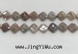 CMS1835 15.5 inches 15*15mm faceted diamond AB-color moonstone beads