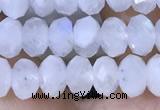 CMS1925 15.5 inches 4*6mm faceted rondelle white moonstone beads
