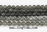 CMS2022 15.5 inches 10mm round black moonstone beads wholesale