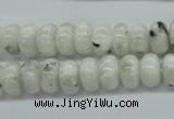 CMS218 15.5 inches 6*10mm rondelle white moonstone gemstone beads