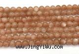 CMS2252 15 inches 8mm round orange moonstone beads wholesale