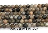 CMS2288 15 inches 8mm round grey moonstone beads wholesale