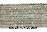 CMS2293 15 inches 4mm round grey moonstone beads wholesale