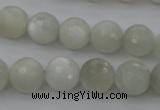 CMS453 15.5 inches 8mm faceted round white moonstone gemstone beads