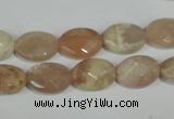CMS545 15.5 inches 10*14mm faceted oval moonstone beads wholesale