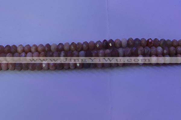 CMS564 15.5 inches 5*8mm faceted rondelle moonstone gemstone beads