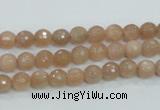 CMS58 15.5 inches 6mm faceted round moonstone gemstone beads