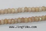 CMS66 15.5 inches 4*6mm faceted rondelle moonstone gemstone beads