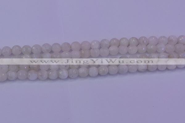 CMS662 15.5 inches 8mm faceted round white moonstone beads