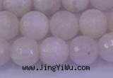 CMS663 15.5 inches 10mm faceted round white moonstone beads