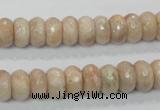 CMS67 15.5 inches 5*10mm faceted rondelle moonstone gemstone beads