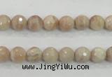 CMS83 15.5 inches 8mm faceted round moonstone gemstone beads