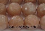 CMS945 15.5 inches 14mm faceted round A grade moonstone gemstone beads