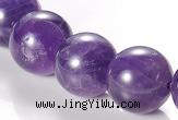 CNA06 AB grade natural amethyst 16mm round quartz bead Wholesale