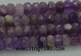 CNA1028 15.5 inches 4*6mm faceted rondelle dogtooth amethyst beads