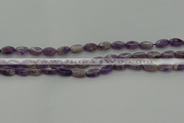 CNA1035 15.5 inches 6*10mm oval dogtooth amethyst beads wholesale