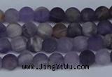 CNA1060 15.5 inches 4mm round matte dogtooth amethyst beads