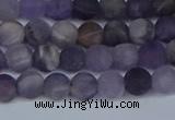 CNA1061 15.5 inches 6mm round matte dogtooth amethyst beads