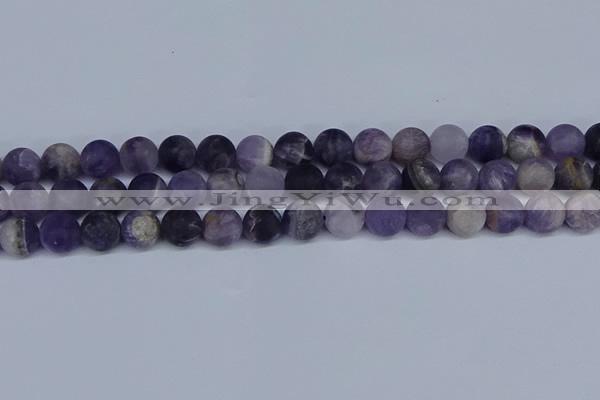 CNA1063 15.5 inches 10mm round matte dogtooth amethyst beads