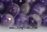 CNA1074 15.5 inches 12mm faceted round dogtooth amethyst beads