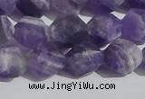 CNA1078 15.5 inches 10mm faceted nuggets matte dogtooth amethyst beads