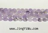 CNA1124 15.5 inches 12mm flat round natural lavender amethyst beads
