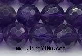 CNA1176 15.5 inches 8mm faceted round natural amethyst beads