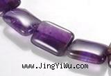 CNA22 13*18mm rectangle A- grade natural amethyst bead Wholesale