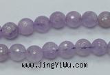 CNA310 15.5 inches 8mm faceted round natural lavender amethyst beads