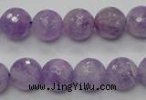 CNA312 15.5 inches 12mm faceted round natural lavender amethyst beads