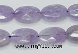 CNA330 15.5 inches 13*18mm faceted oval natural lavender amethyst beads