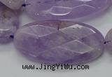 CNA335 15.5 inches 20*40mm faceted oval natural lavender amethyst beads